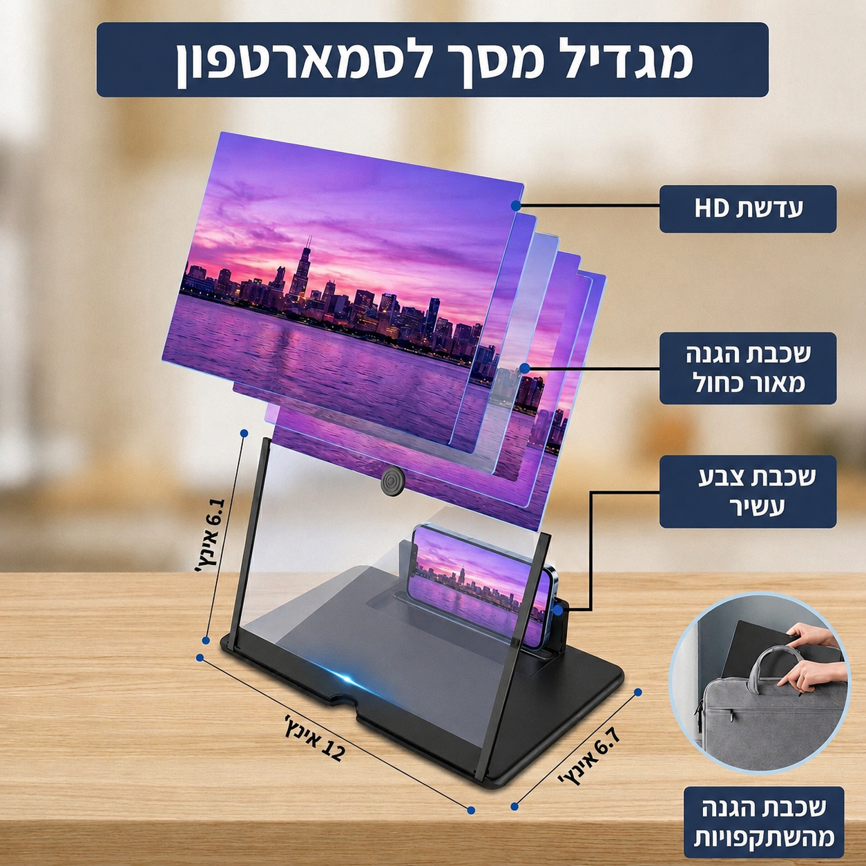 מגדיל מסך לפלאפון הנייד